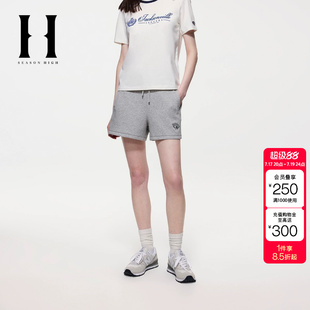 绫致SEASON HIGH夏季NFL联名双侧插袋松紧抽绳短裤女装