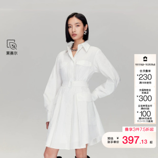 v区绫致Vero Moda连衣裙秋冬新款含莱赛尔棉不规则底摆中裙