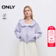 风衣外套女 纯色连帽落肩宽松开衫 绫致ONLY春季 新款