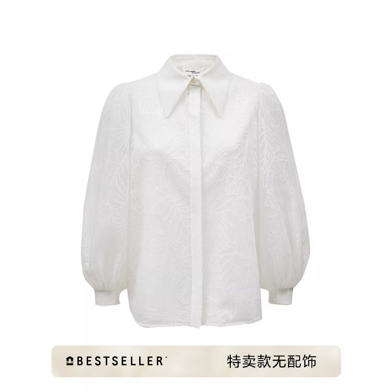 [特卖无配饰]绫致Vero Moda衬衫女新款优雅百搭泡泡袖纯色上衣