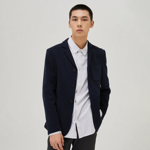 tq区绫致杰克琼斯秋冬男纯色百搭质感高街流行时尚休闲西装潮流