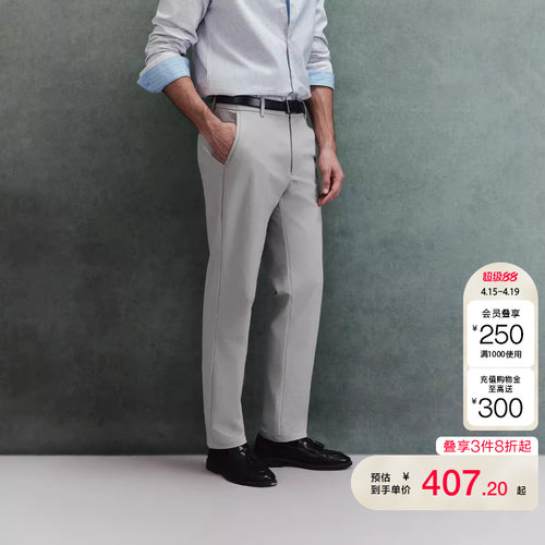 vj区绫致杰克琼斯春休闲裤常规松紧腰头双侧插袋时尚百搭休闲长裤