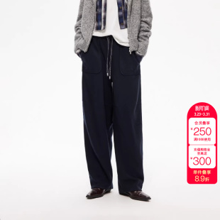 休闲裤 NBA合作系列运动阔腿绒感香蕉裤 女 新款 绫致ONLY冬季