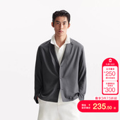 jq区绫致杰克琼斯男秋冬西服商务经典 深灰色三粒扣宽松西服外套