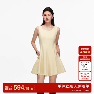 绫致Vero Moda连衣裙2025秋冬新款含棉后身拉链A字裙百搭