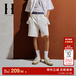 绫致夏NFL联名NFL旧金山49人队潮流休闲短裤裤子男装