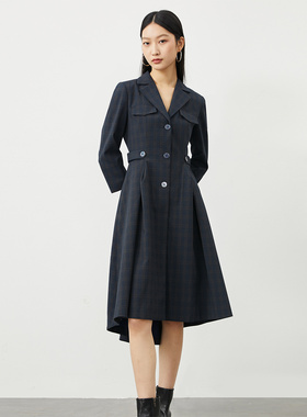 tq区绫致Vero Moda连衣裙25春夏V领A摆七分袖优雅简约气质时尚潮