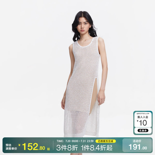 氣質(zhì)開叉合身H版 o區(qū)綾致ONLY2024秋冬設(shè)計感時尚 連衣裙女百搭