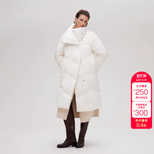 羽绒服女 宽松两穿领型显瘦立领长款 绫致ONLY冬季 新款