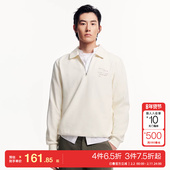 t区绫致杰克琼斯秋冬卫衣半拉链门襟百搭含棉logo刺绣松紧上衣男