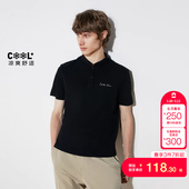 tq区绫致杰克琼斯秋冬舒适衣身字母刺绣设计短袖 男 POLO衫