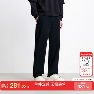 百搭休闲纯棉舒适抽绳运动直筒卫裤 绫致杰克琼斯男秋季 经典