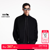 tj区绫致杰克琼斯24秋冬略宽松版 百搭舒适棒球领毛呢大衣男 型时尚