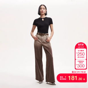 LOOSE版 女秋冬废土风牛仔阔腿裤 Moda牛仔裤 tq区绫致Vero