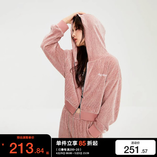 连帽卫衣女 短款 休闲宽松肌理感开衫 绫致ONLY2024春夏新款