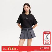 腰带超短百褶裙有衬裤 v区绫致Vero Moda半身裙2025春夏新款 风