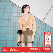 t区Vero Moda半裙25春夏休闲时髦水洗高腰含棉牛仔短裙女