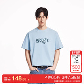 t区绫致杰克琼斯NBA联名明尼苏达森林狼队印花纯棉短袖 T恤