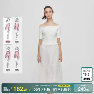 tq区绫致ONLY2024秋冬新款 百搭设计感针织中长款 套装 连衣裙女时尚