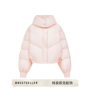 [特卖无配饰]绫致Vero Moda羽绒服女白鸭绒连帽羽绒服无毛领