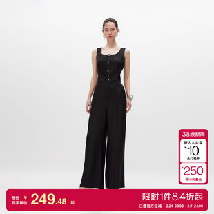 绫致ONLY25春夏新时尚通勤休闲显瘦阔腿连体休闲裤女百搭