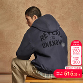 jq区绫致杰克琼斯男冬棉服内里加绒连帽字母刺绣印花纯色简约外套