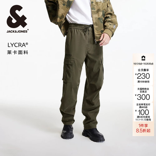 t区绫致杰克琼斯秋冬潮舒适时尚简约长裤多口袋宽松工装风休闲裤
