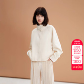 绒面按扣质感纯色百搭外套 新款 绫致Vero Moda短外套女2026春季