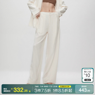 休闲裤 tq区绫致ONLY25春夏时尚 薄款 通勤高腰阔腿裤 女潮 长裤