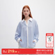 新款 时尚 通勤风宽松落肩翻领长袖 绫致ONLY2025秋季 衬衫 女
