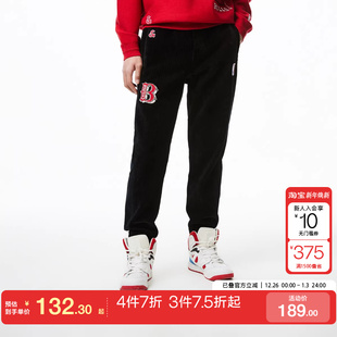 tq区绫致杰克琼斯25NBA联名公牛队松紧抽绳腰头合体束脚裤