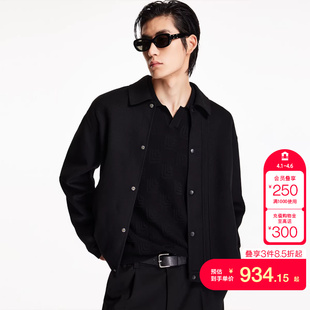 基础百搭通勤上衣 vj区绫致杰克琼斯冬毛呢外套男时尚