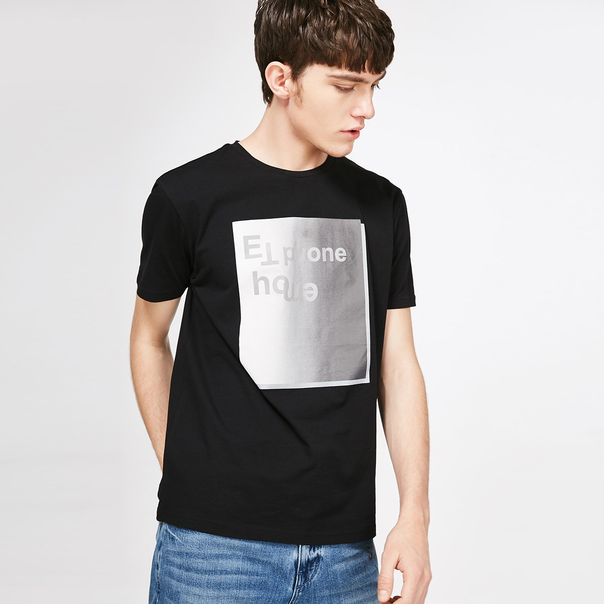 Jack Jones/½Ü¿ËÇí˹Äд¿ÃÞ×Öĸӡ»¨¶ÌÐäTÐô2181T4554