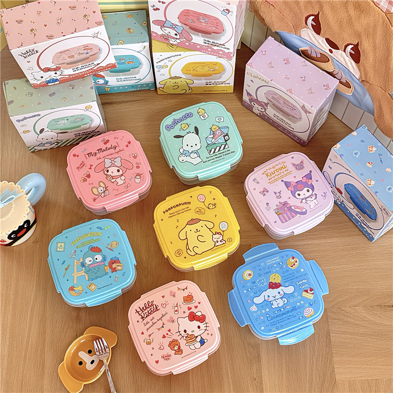 三丽鸥加厚带冰格便当盒午餐盒冰箱保鲜盒学生水果食物可爱保鲜盒,餐饮具,保鲜盒,淘宝优惠券,粉丝福利购,淘宝优惠卷