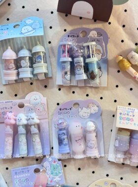 幽灵卡通笔帽套装可爱少女心中小学生文具铅笔延长器笔盖保护套