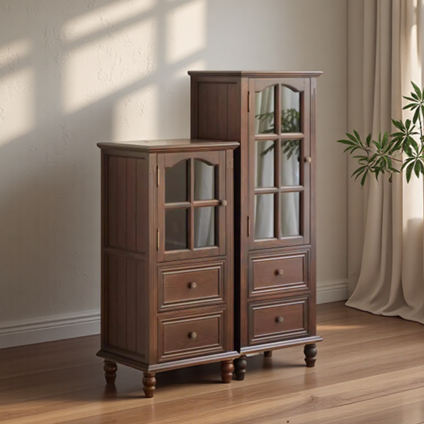 美式酒柜实木餐边柜简约