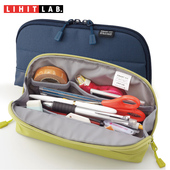 ACTACT文具杂物包大容量多分层式 日本LIHIT LAB.喜利三角防水防污耐磨超火笔袋 收纳袋商务办公学生笔筒