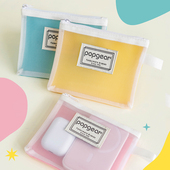 色调网纱袋收纳袋拉链包文具学生办公杂物袋零钱钥匙包化妆品拎包文件袋 四季 富美高新品 915系列笔袋