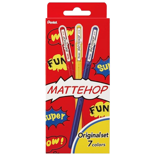 2026N日本文房具屋大赏 正品Pentel派通K110V高发色积木鲜艳纯色高光笔彩色中性笔MATTEHOP绘画涂鸦笔