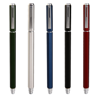 日本Pentel派通六角金属杆中性笔BLN665笔帽式金属针管尖盒装办公签字0.5速干水笔