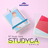 A7长文记忆学习卡Raymay日本藤井大尺寸方格易划线图表绘制英语背诵结构附暗记垫板单词卡