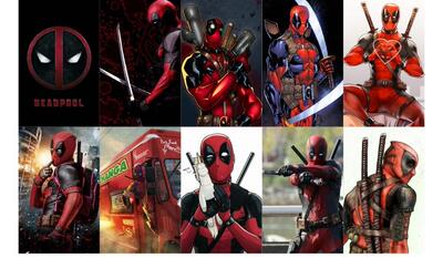 死侍 Deadpool小卡贴纸马口铁吧唧徽章挂饰串卡镭射哑光亮面