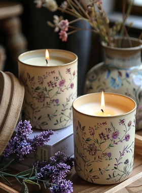 香薰蜡烛室内持久家用熏香安神杯蜡小众高级浪漫情调卧室香氛礼物