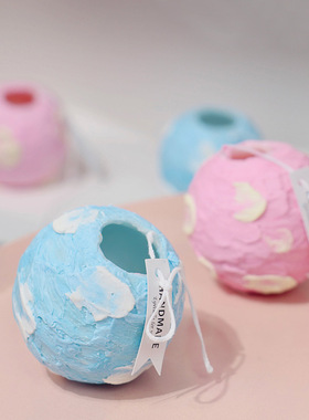 ins旋转星球造型蜡烛创意香薰蜡烛拍摄摄影道具氛围家居摆件蜡烛