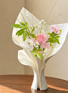 氛围感高级感3d花瓶摆件装饰