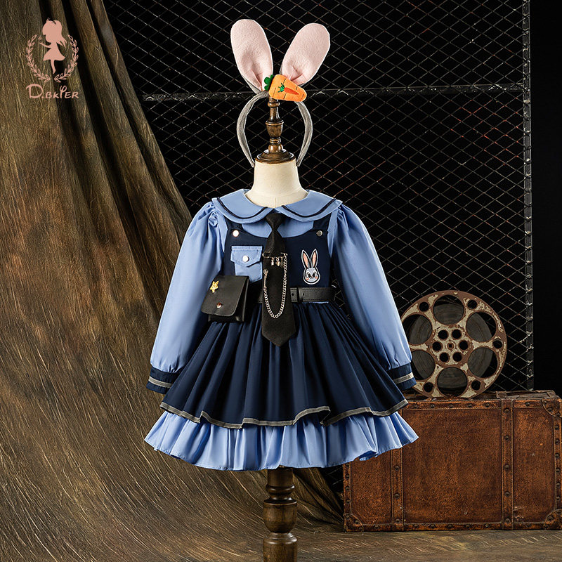 D.Bkyer女童朱迪兔子警官公主裙