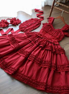 Bunny魔法森林 原创 繁花恋曲 棉版  JSK优雅连衣裙