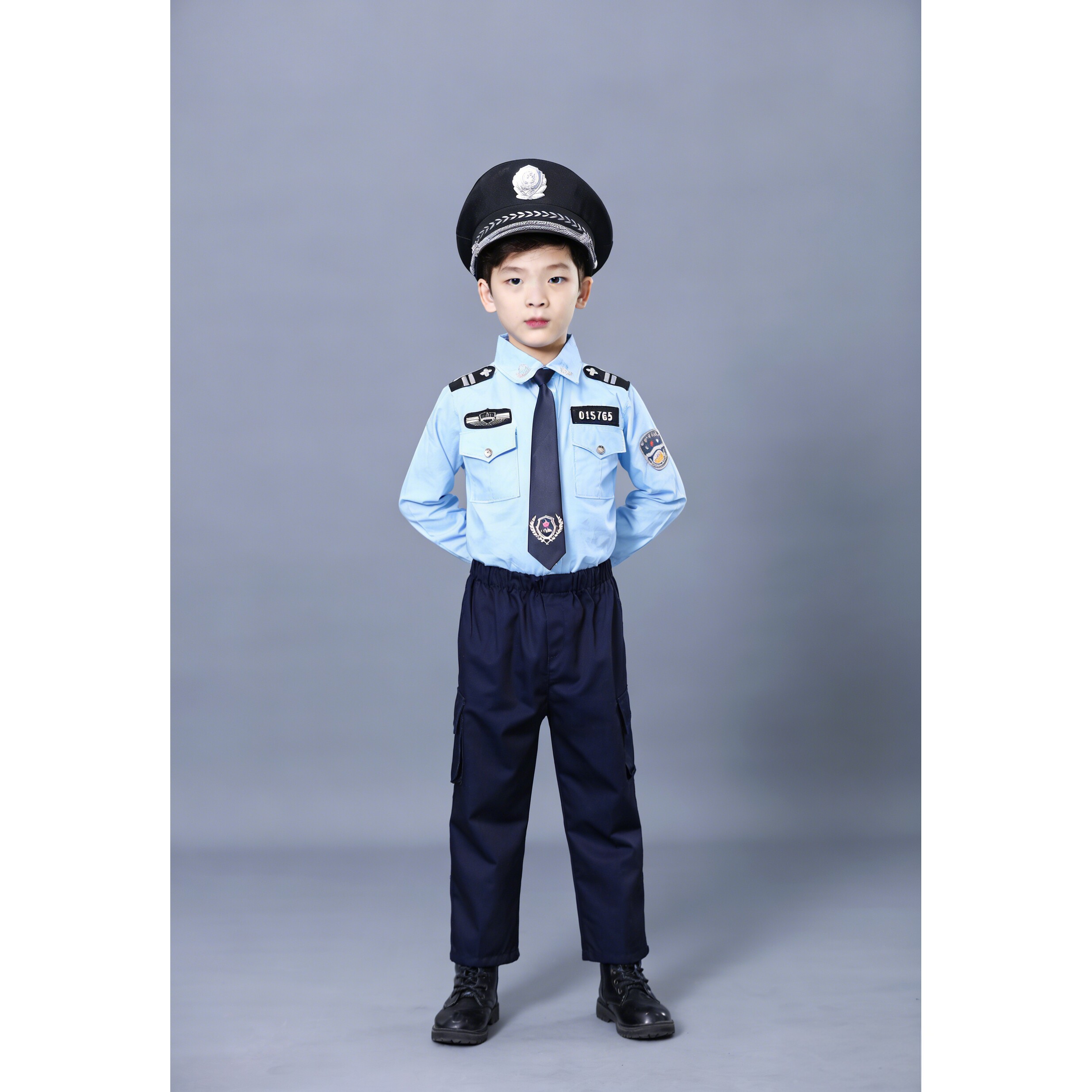 男童警官演出服套装警察角色扮演