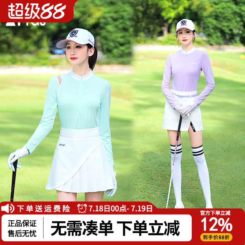 高尔夫长袖T恤POLO衫高弹透气