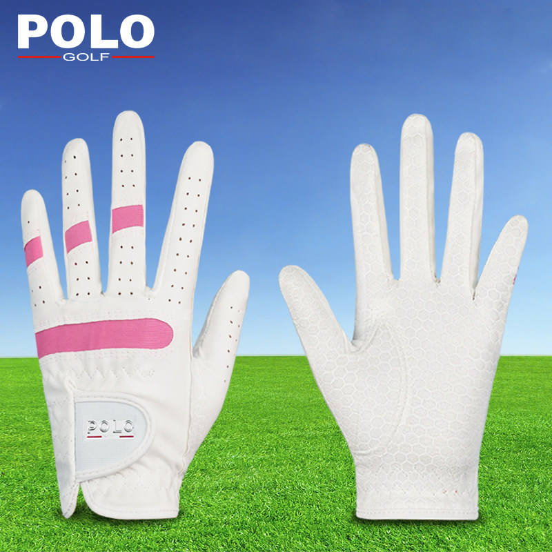 两双可包邮 高尔夫球手套儿童韩版硅胶防滑手套透气超纤布 一双装
